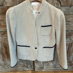 Women's Banana Republic single button cotton tweed blazer size 8